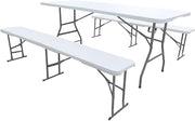 Jardin Pro CH | Table + 2 Bancs, Intérieur/Extérieur, Pliable (49,99)