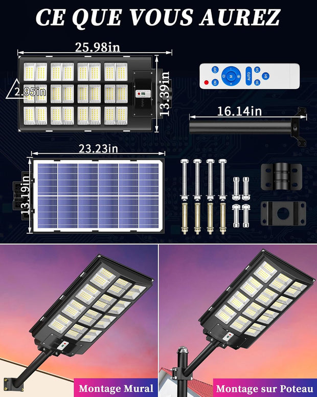 Projecteur LED Solaire PRO | Deux pour le Prix d'Un (2x1)