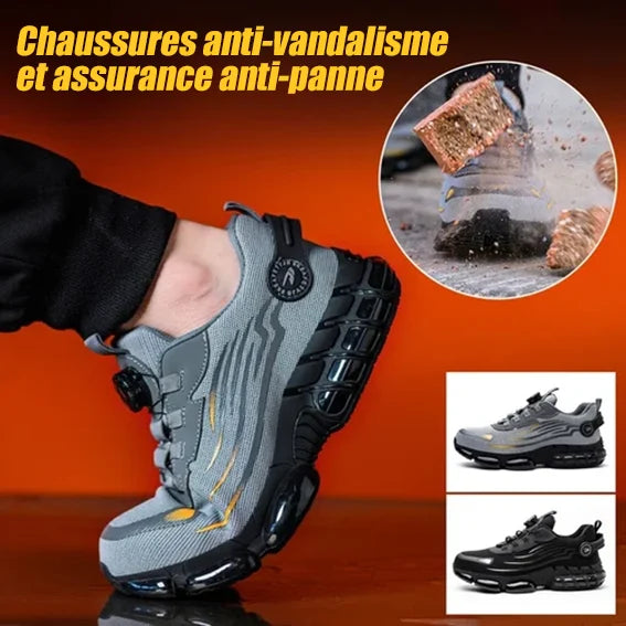 OK-SAFETY™ Chaussures de sécurité de travail résistantes aux chocs et aux coups pour hommes